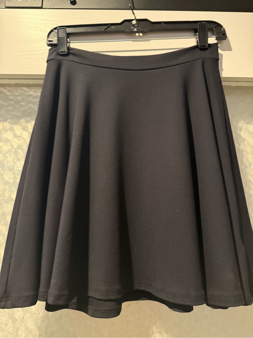 bebe Black A-Line Skirt with Flared Silhouette
